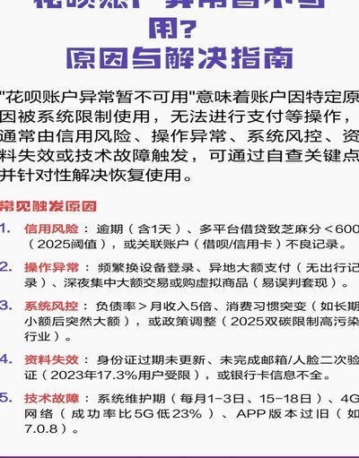 花呗异常背后的原因分析
